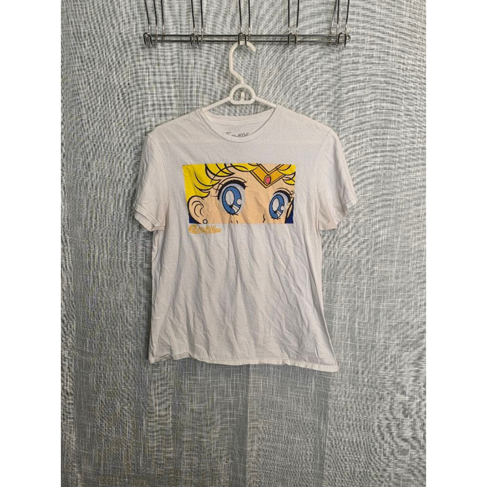 Women's Sailor Moon T-shirt Size M‎ White Graphic Tee